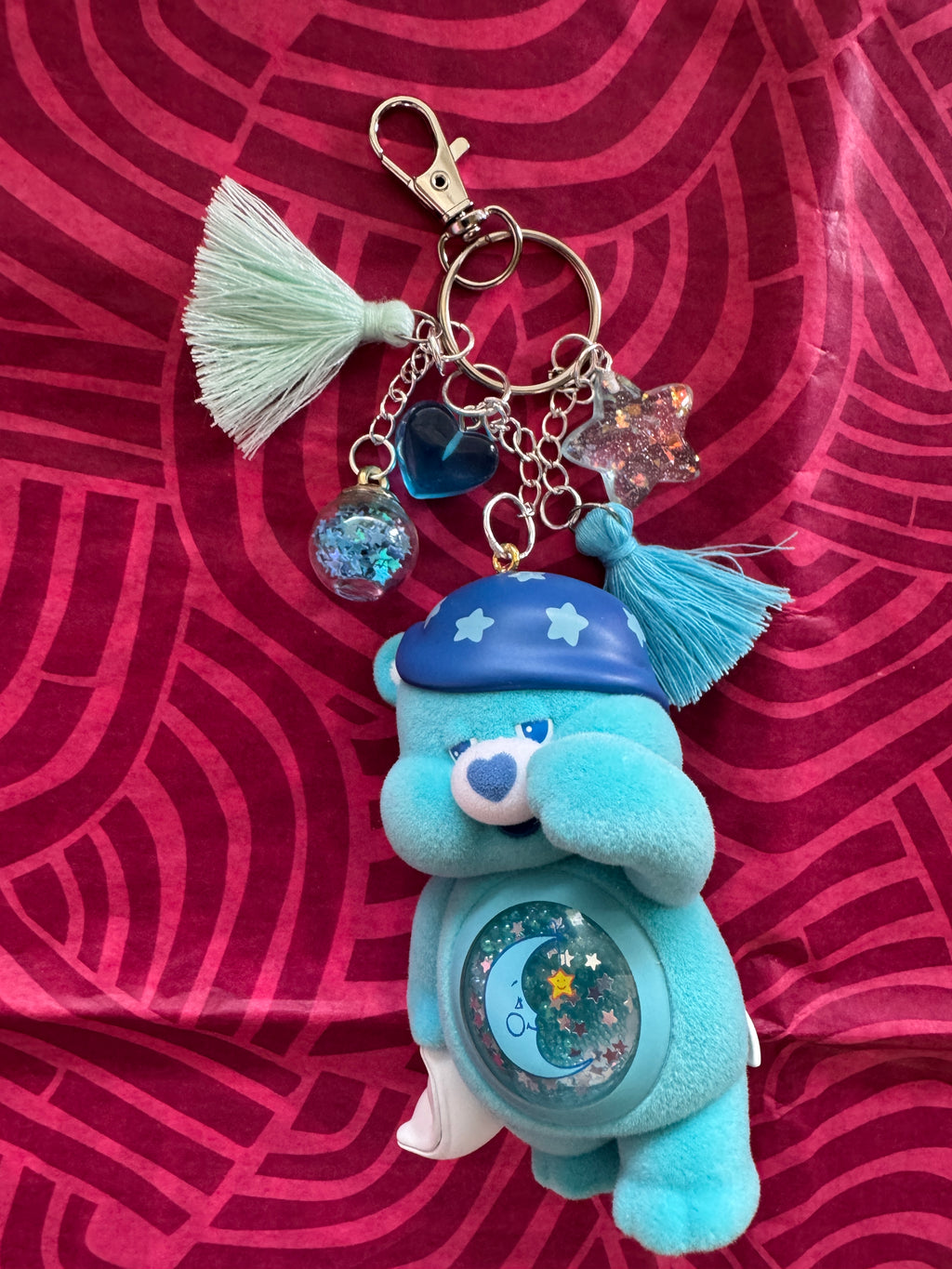 Sleepy Bear Custom Keychain